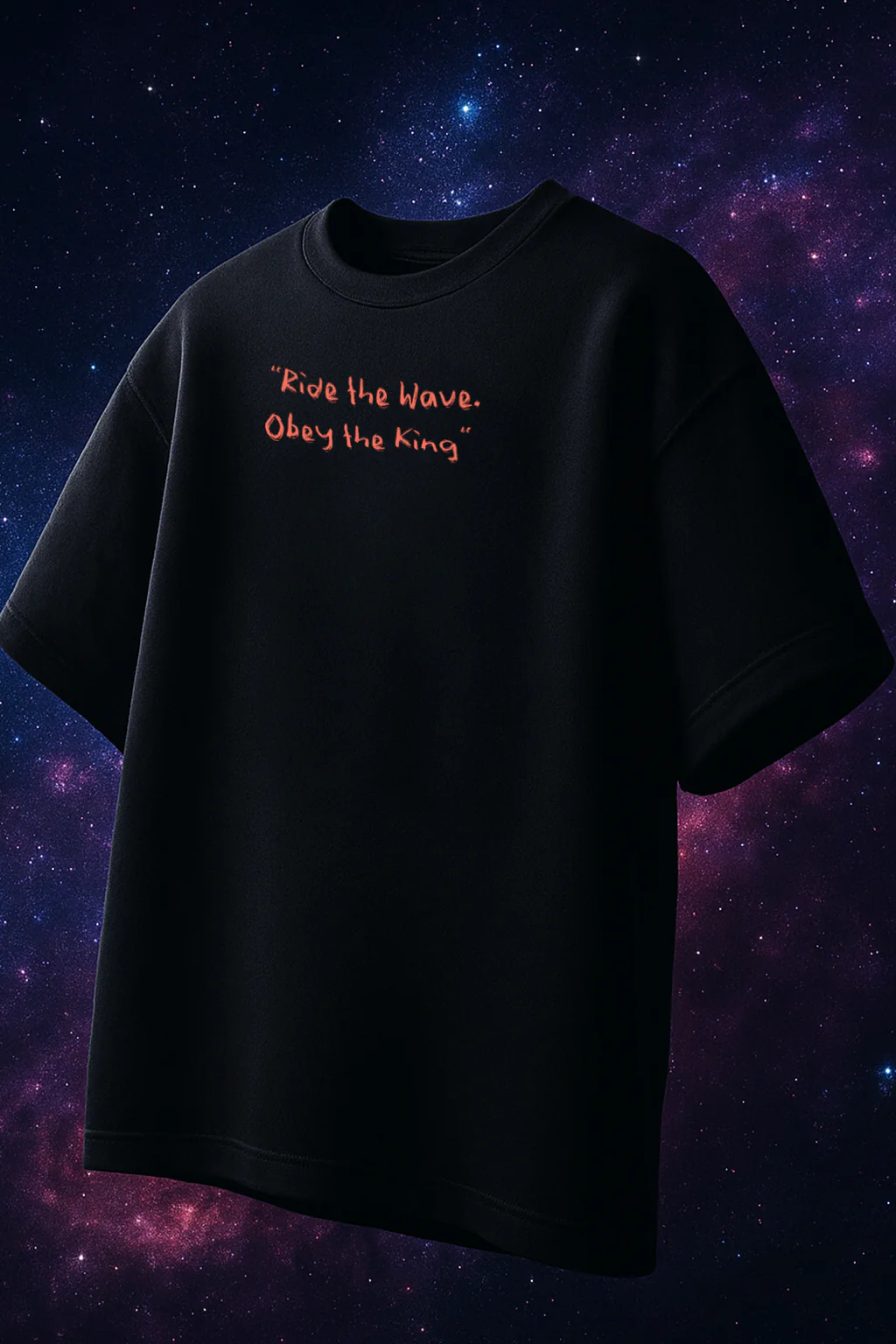 Acid King Black Oversized Puff Printed Exclusive T-shirt - Image 2