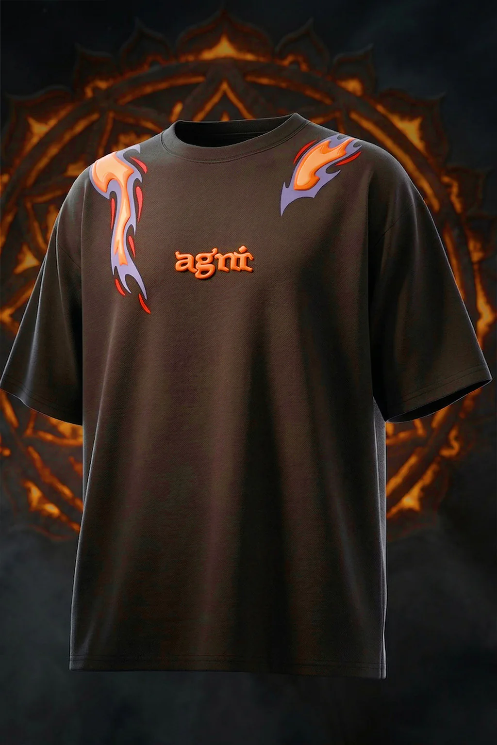 अग्नि Brown Puff Printed Exclusive T-shirt Epic Collection - Image 4