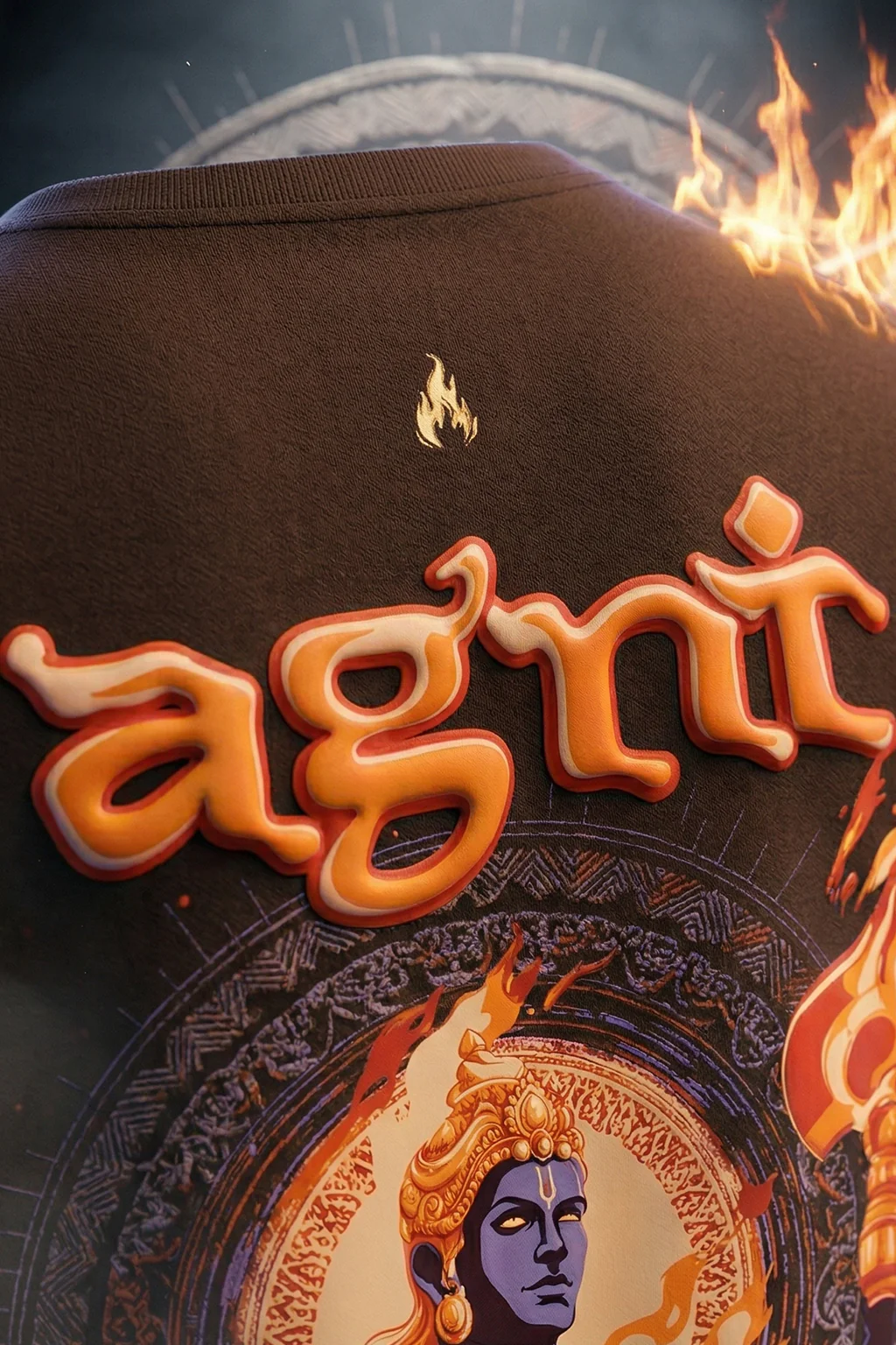 अग्नि Brown Puff Printed Exclusive T-shirt Epic Collection - Image 5