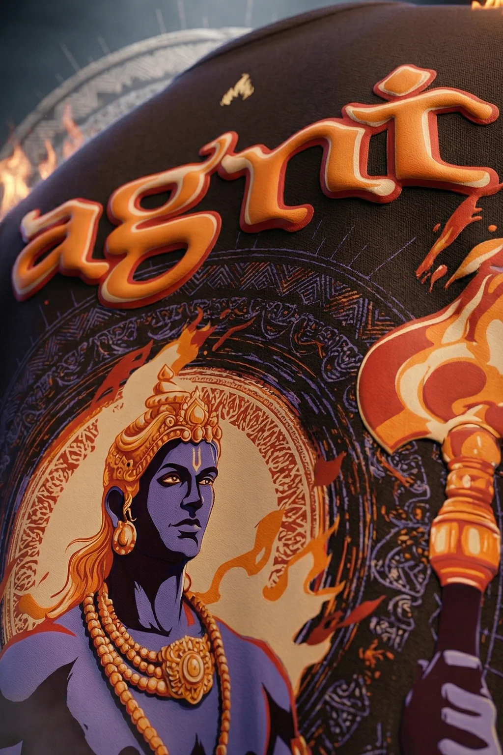 अग्नि Brown Puff Printed Exclusive T-shirt Epic Collection - Image 7