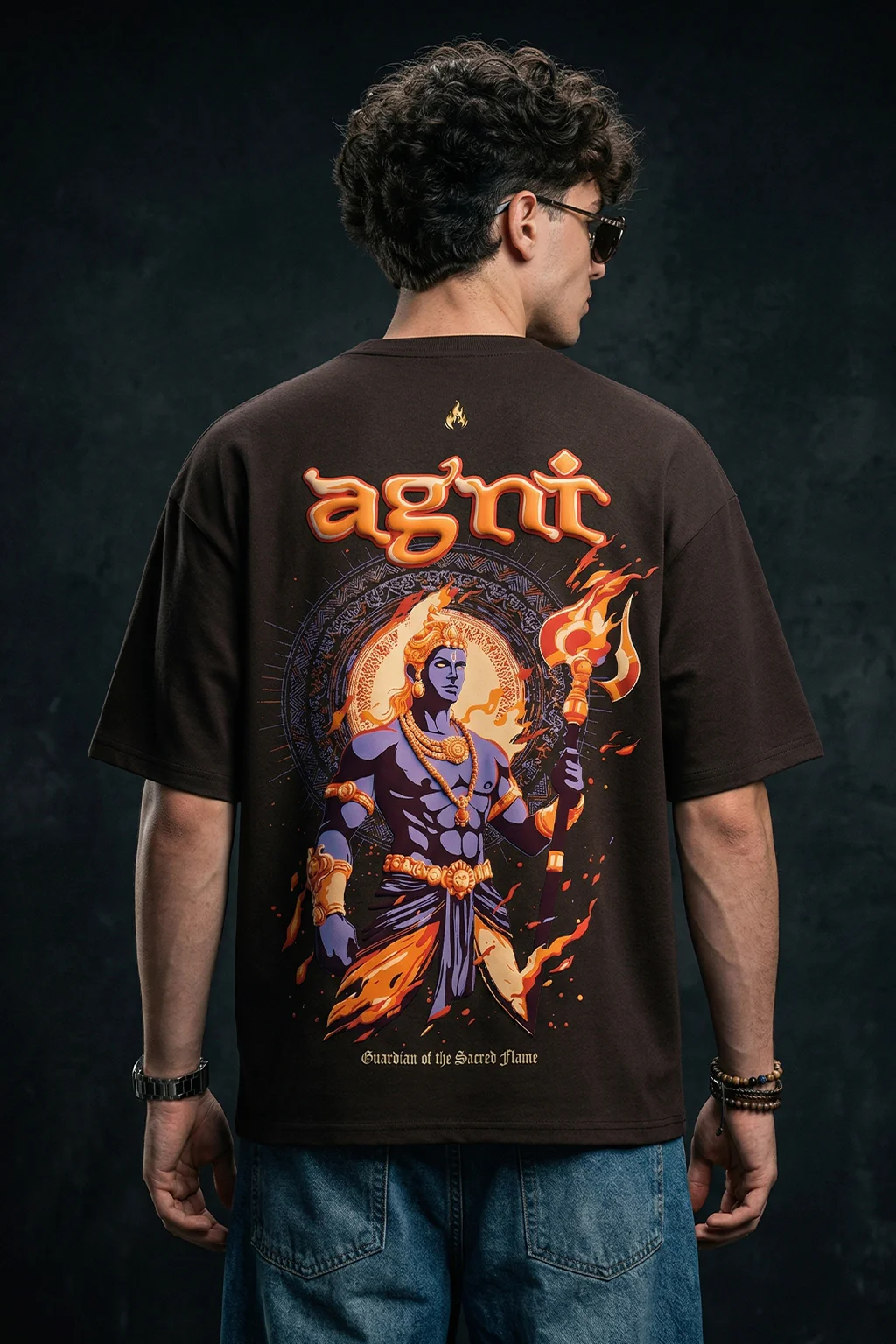 अग्नि Brown Puff Printed Exclusive T-shirt Epic Collection - Image 9