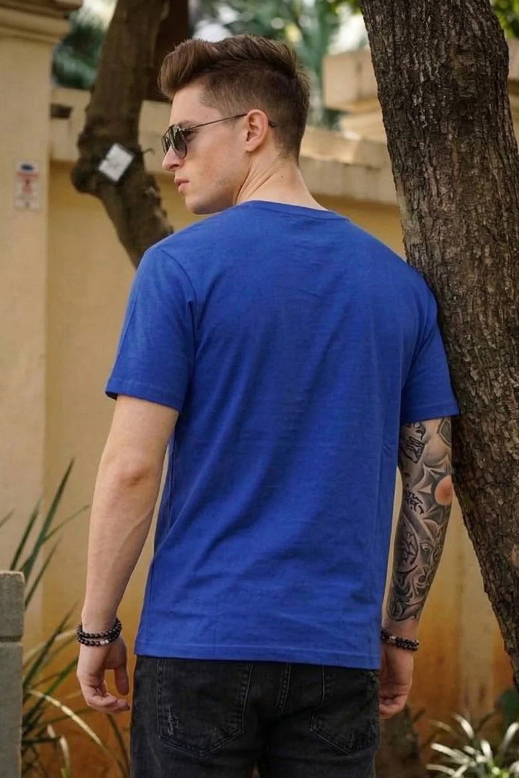 Arizona Royal blue Regular Fit Printed T-shirt - Image 4