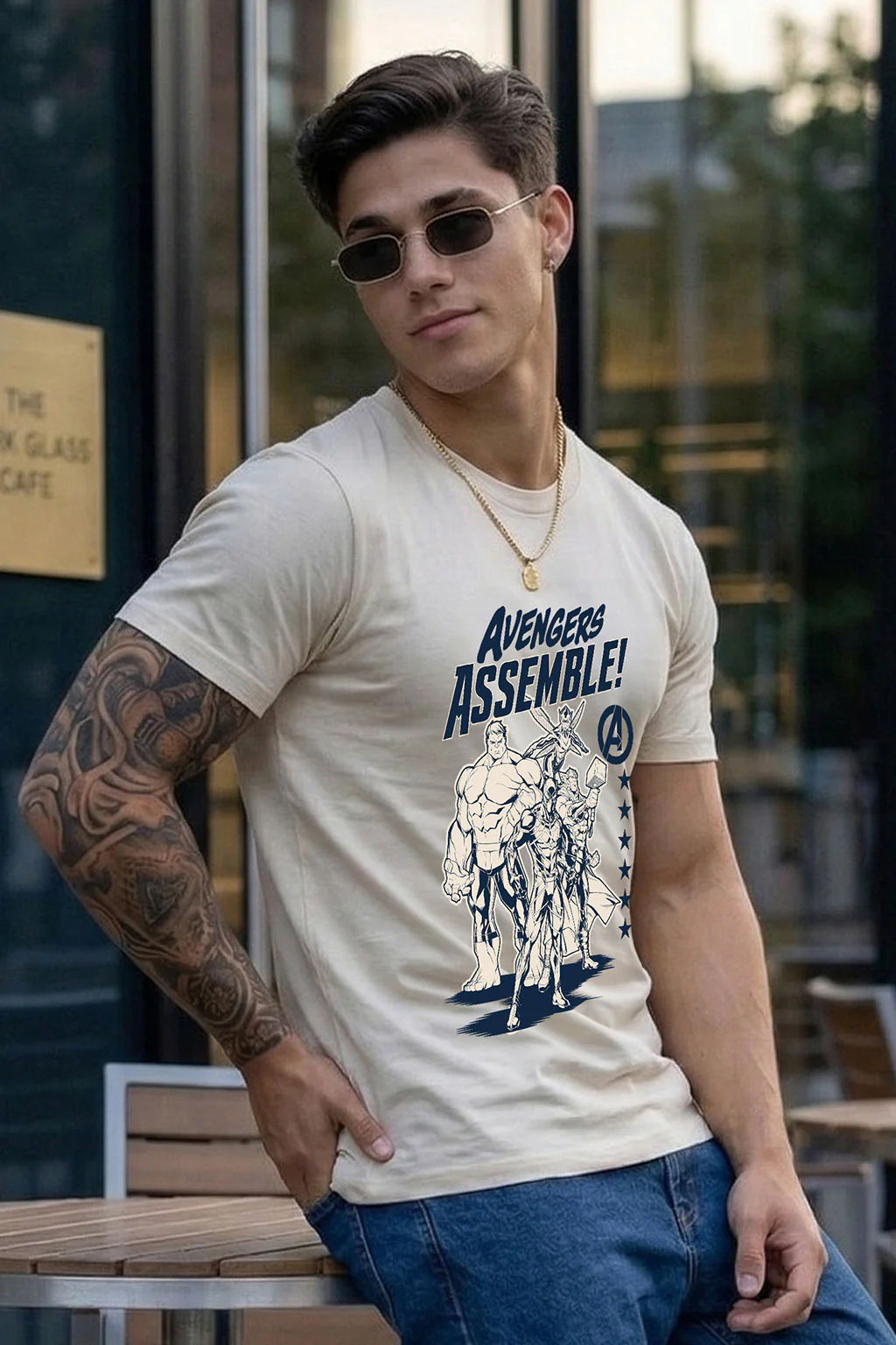 Avengers Swanwhite Regular Fit Printed T-shirt - Image 3