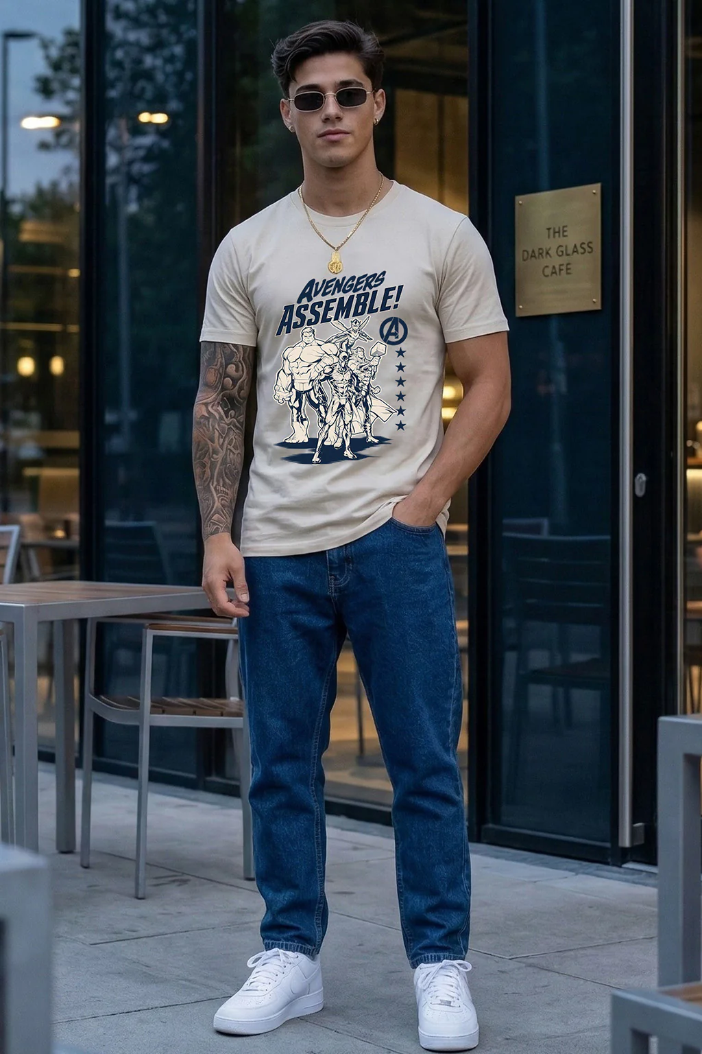 Avengers Swanwhite Regular Fit Printed T-shirt - Image 5