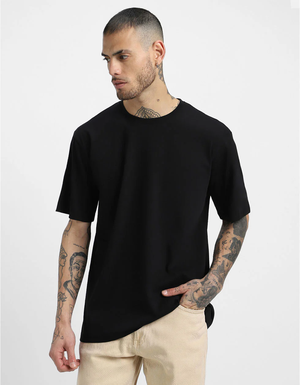 AWFUL Black Back Puff Printed Oversized T-shirt - Image 3