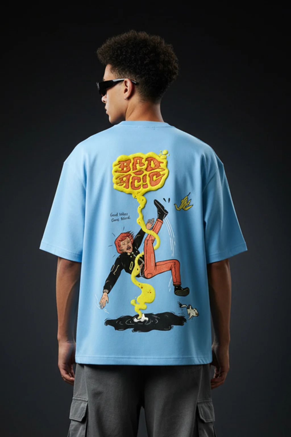 Bad Acid Dutch Canal Oversized Puff Printed Exclusive T-shirt - Image 3