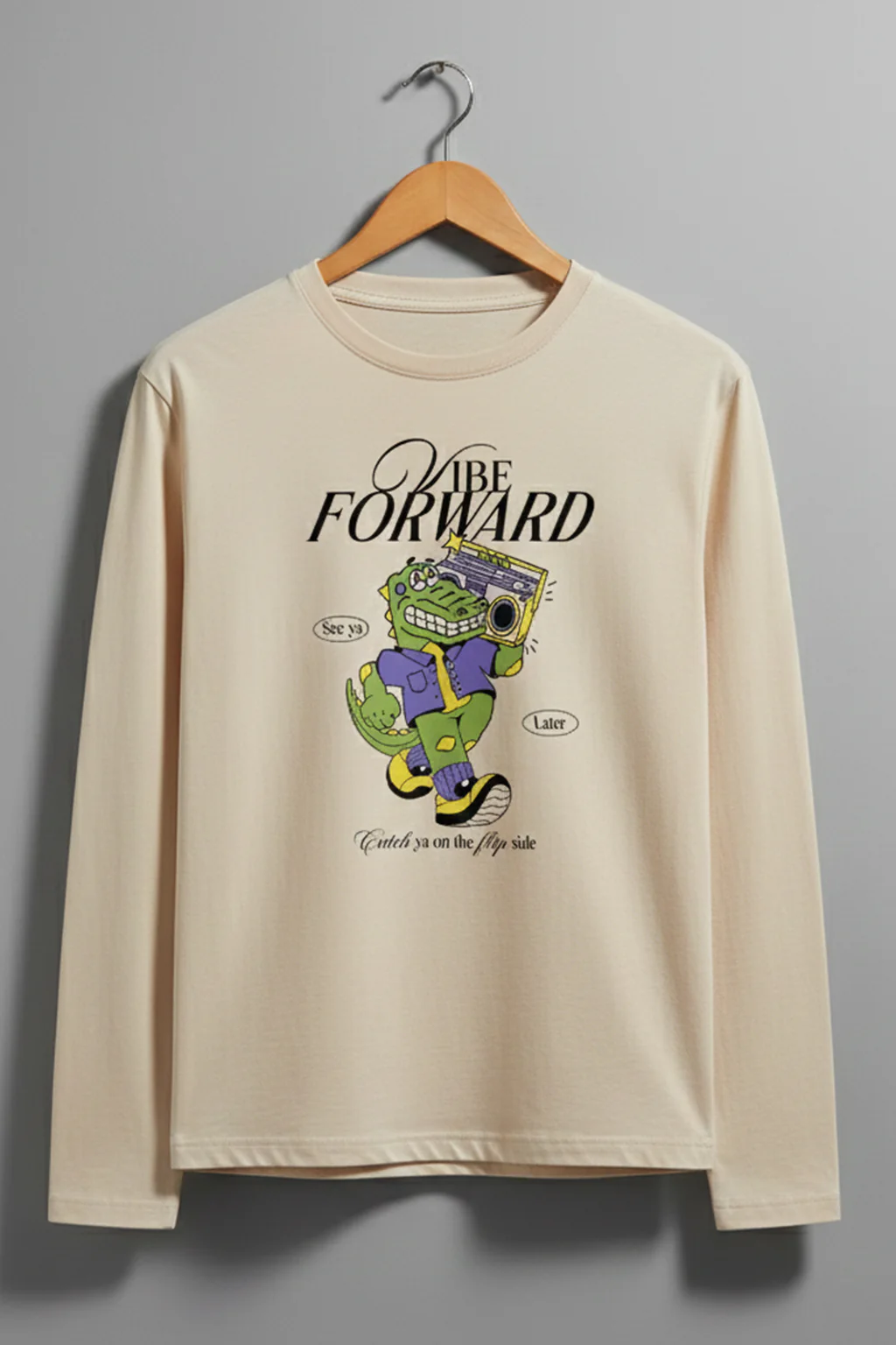 Be Forward Swanwhite Full Sleeves Regular Fit Printed T-shirt - Image 3