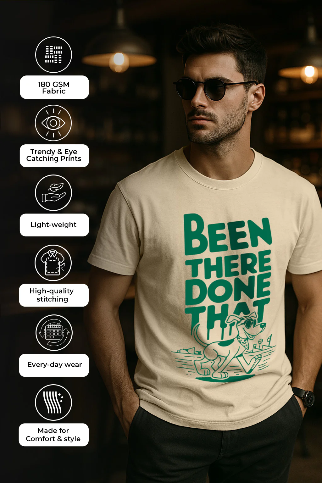 Been There Swanwhite Regular Fit Printed T-shirt - Image 3