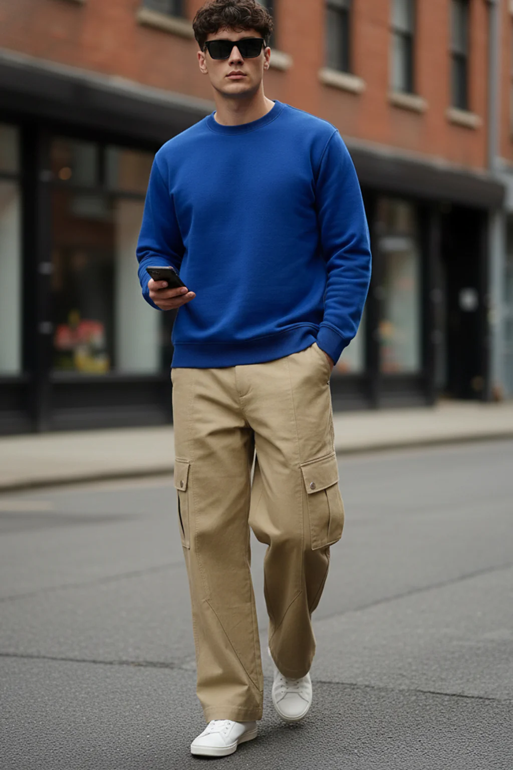 Beige Woven Relaxed Fit High-Rise Exclusive Cargo Pant - Image 4