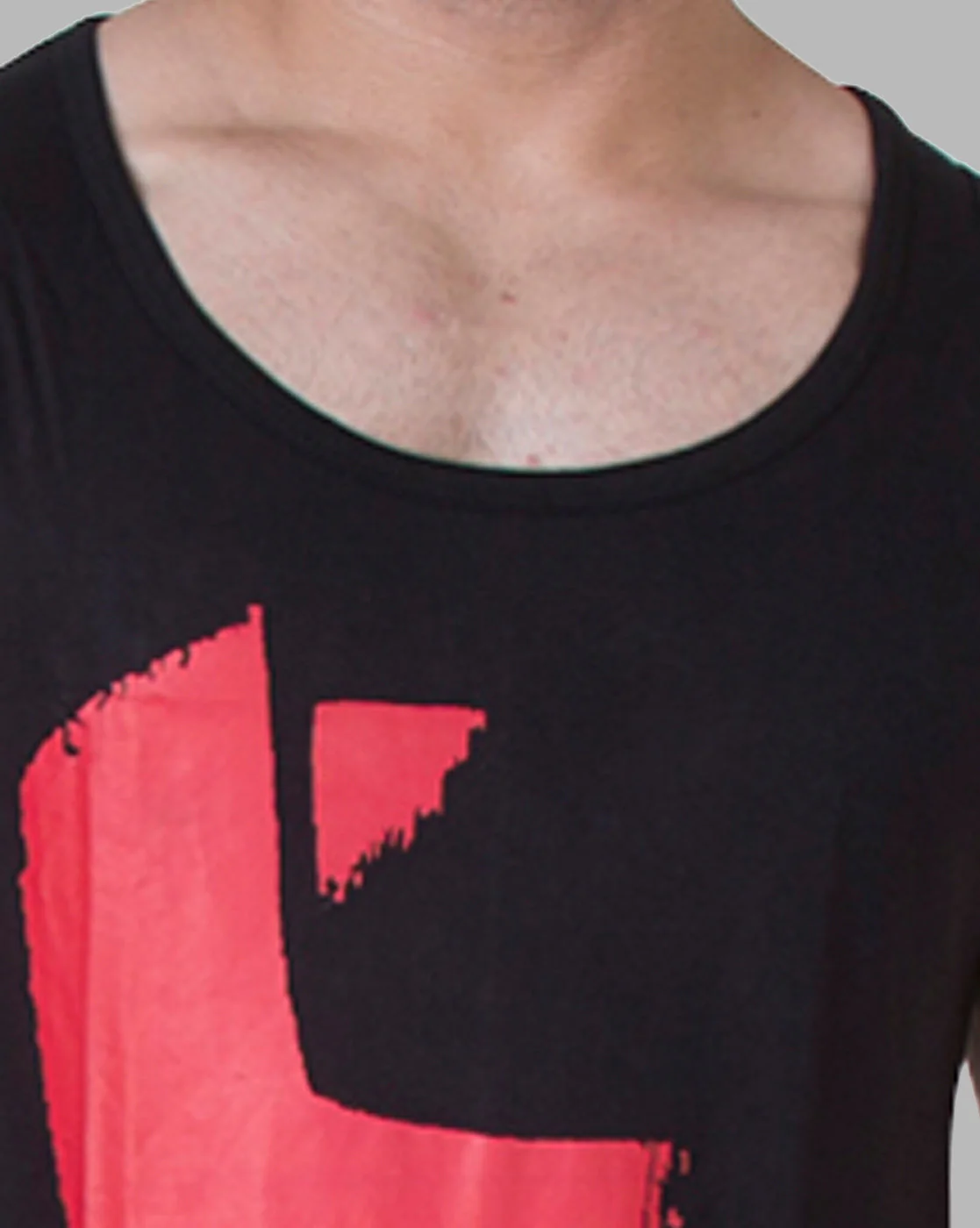 Black Halfmask Printed Gym Vest - Image 3