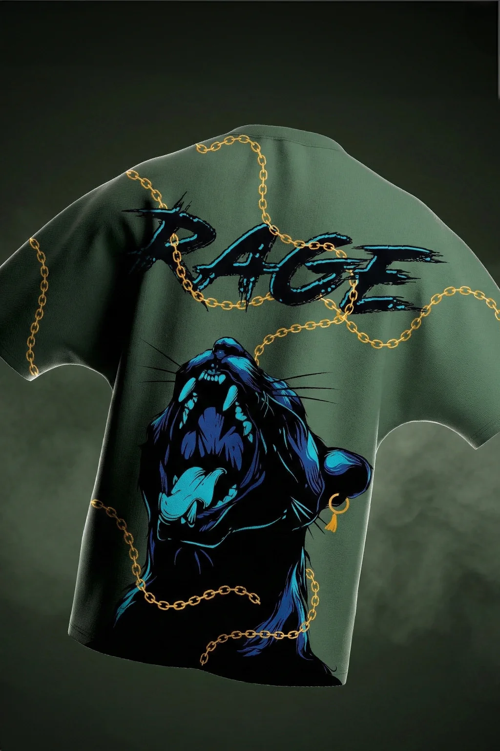 Black Panther Olive Back Printed Exclusive T-shirt Supreme Edition