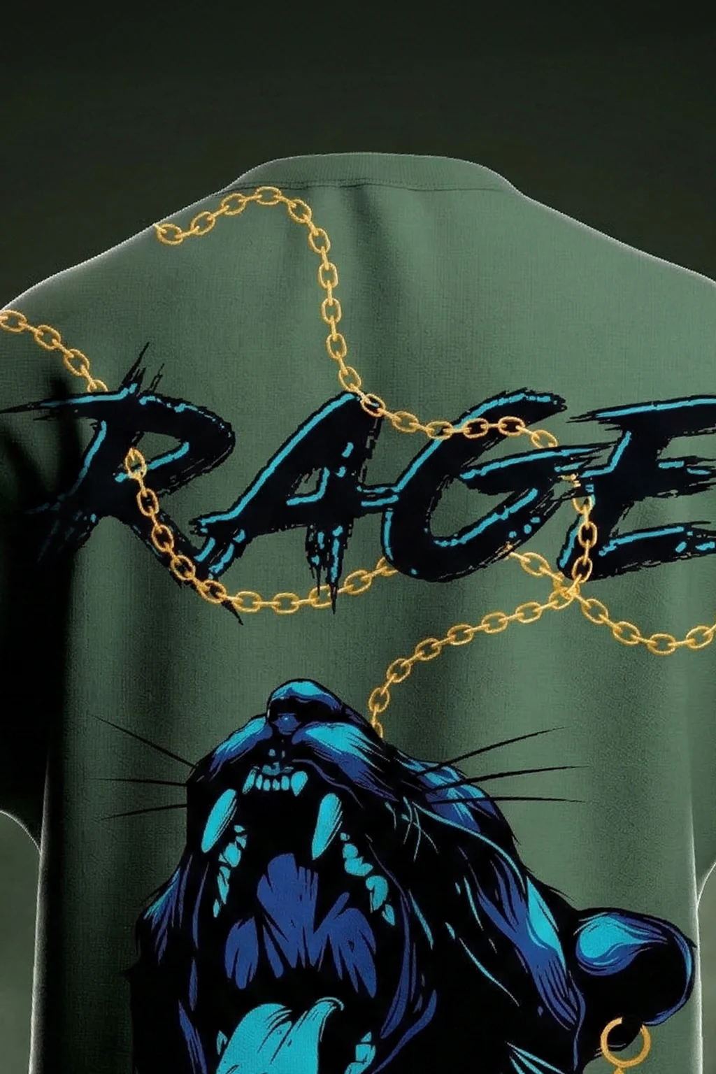 Black Panther Olive Back Printed Exclusive T-shirt Supreme Edition - Image 3