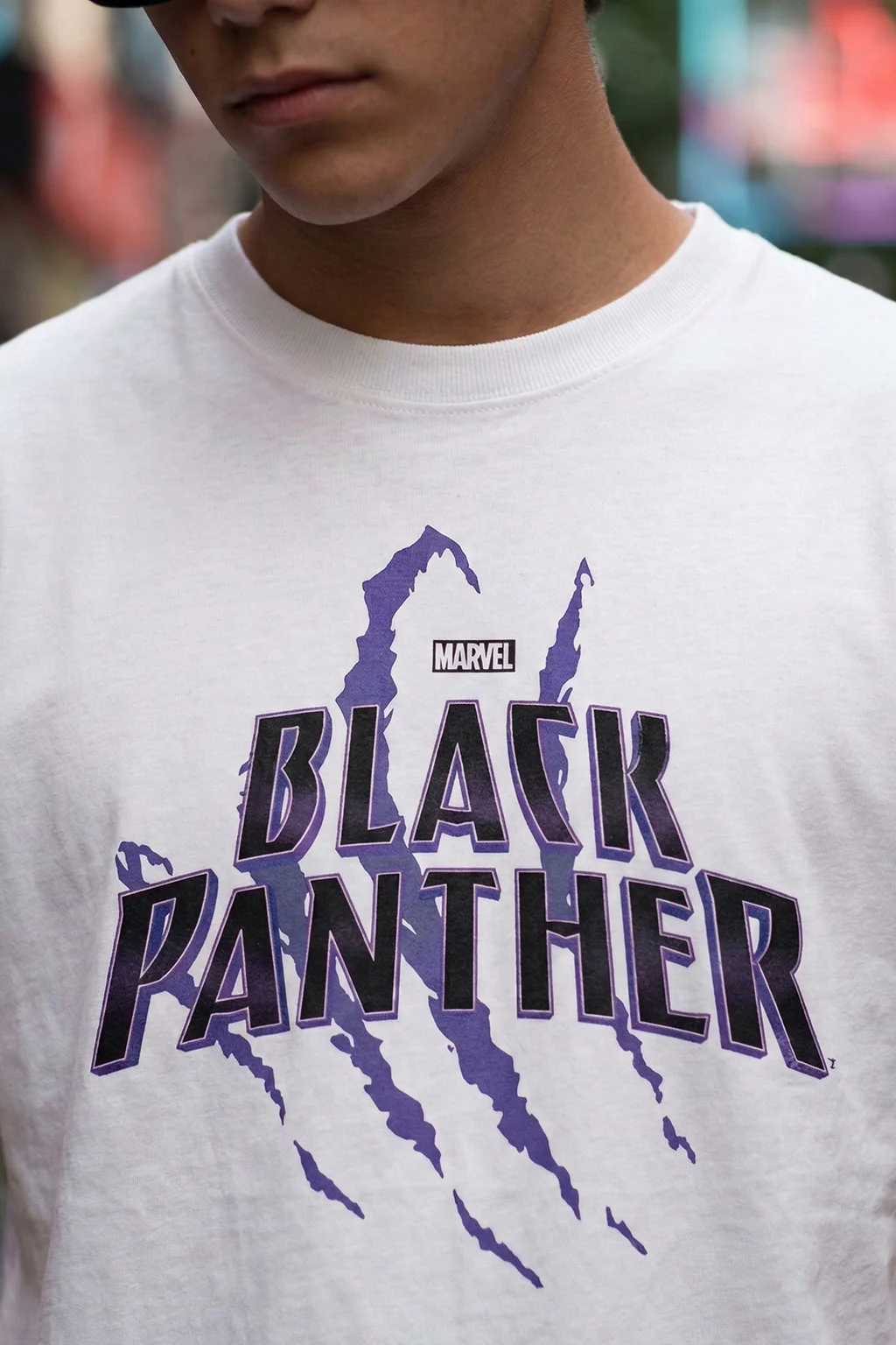 Black Panther White Regular Fit Printed T-shirt - Image 2