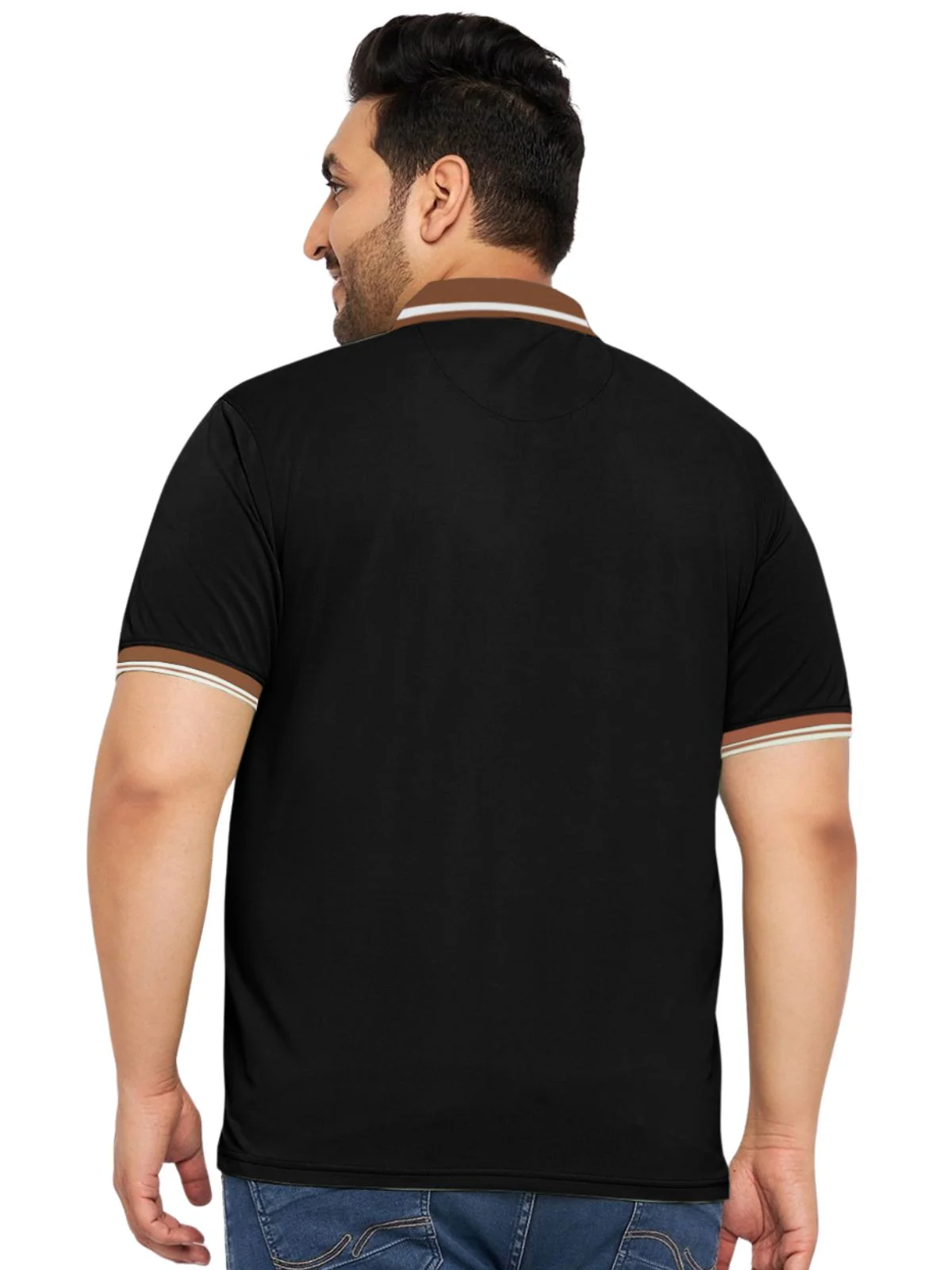 Black Plus Size Polo T-shirt - Image 3