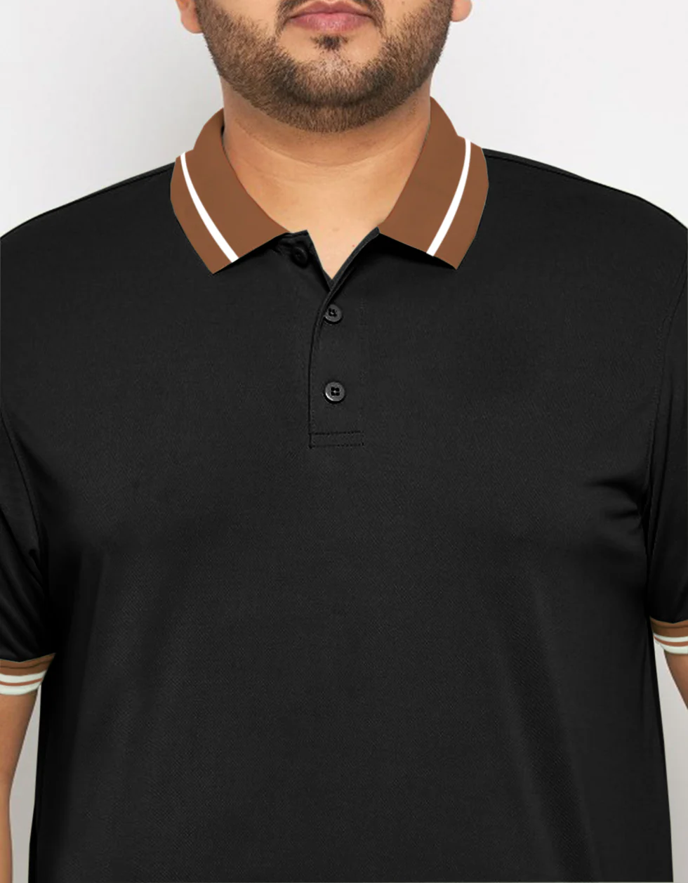Black Plus Size Polo T-shirt - Image 4