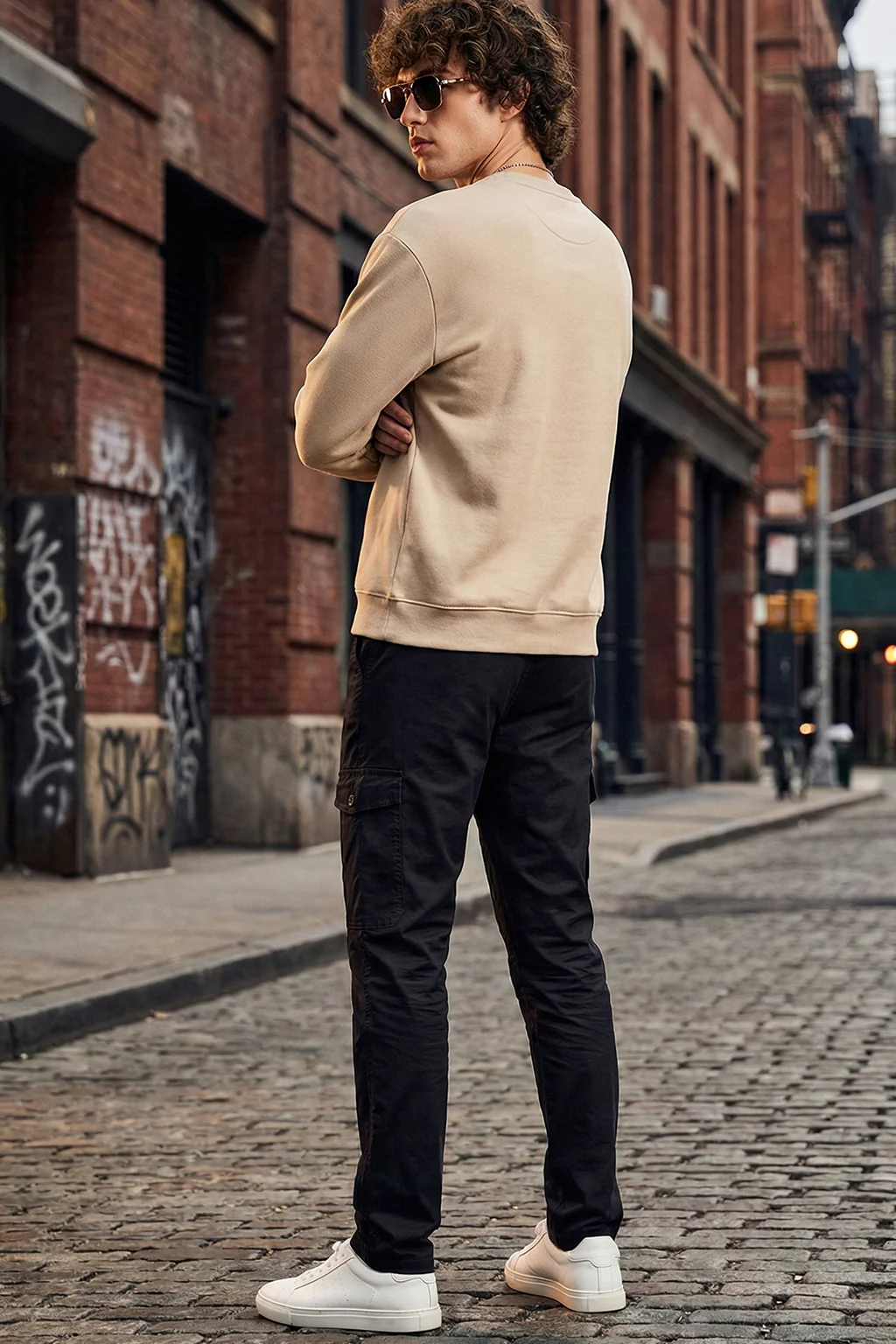 Black Pure Woven Narrow Fit 5 Pocket Exclusive Cargo - Image 3
