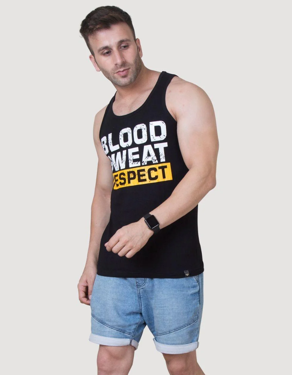 Training Men's Printed Cotton Gym Vest - Image 5