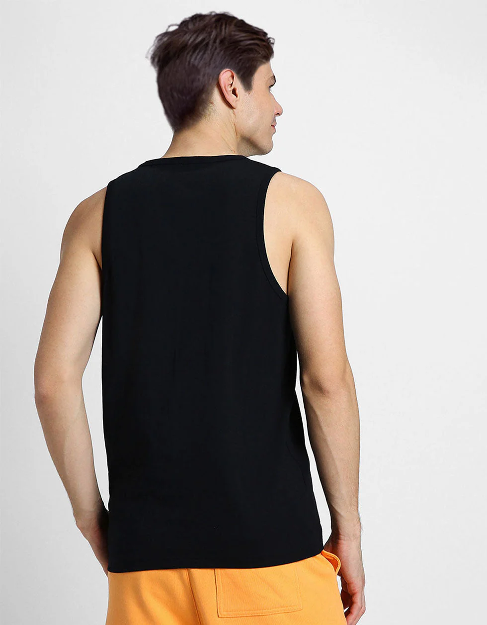 Black Solid Gym Vest - Image 4