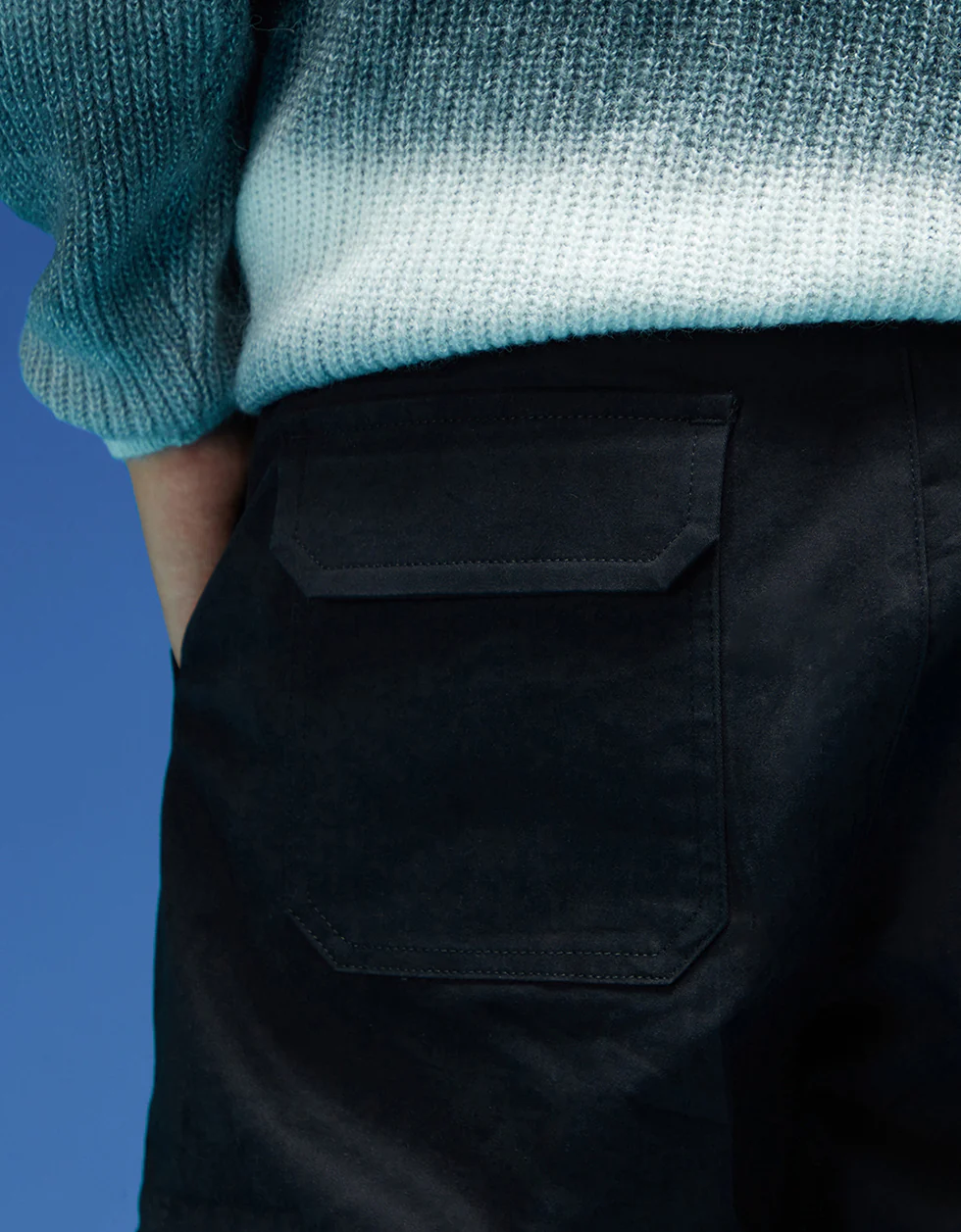 Black Flap Pocket Woven Exclusive Cargo Pant - Image 6