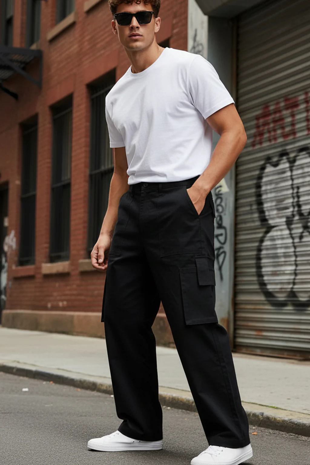 Black Bellow Pocket Woven Exclusive Cargo Pant - Image 3