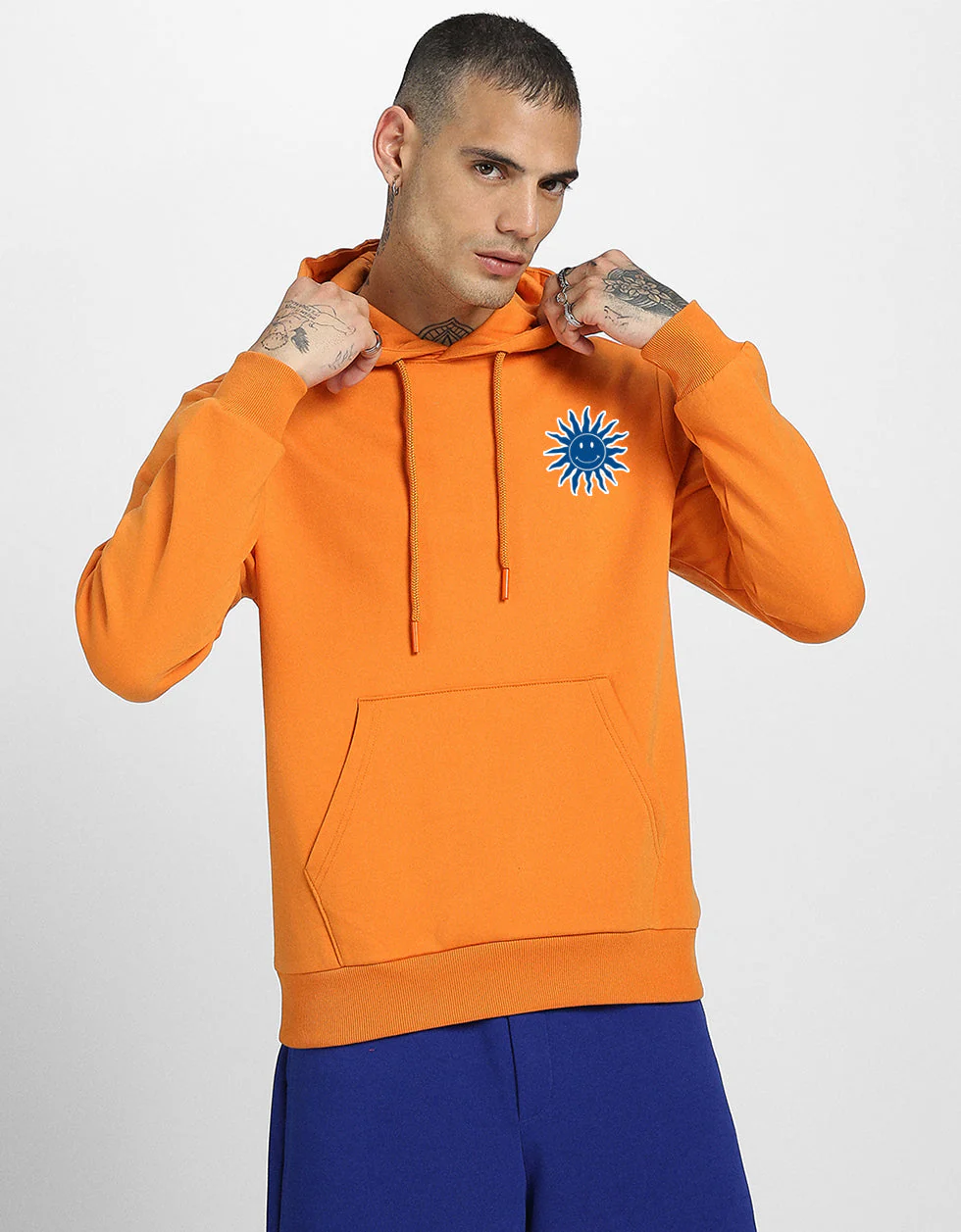 Brandy Bliss: Chic Orange Sun Regular Fit Hoodie - Image 3