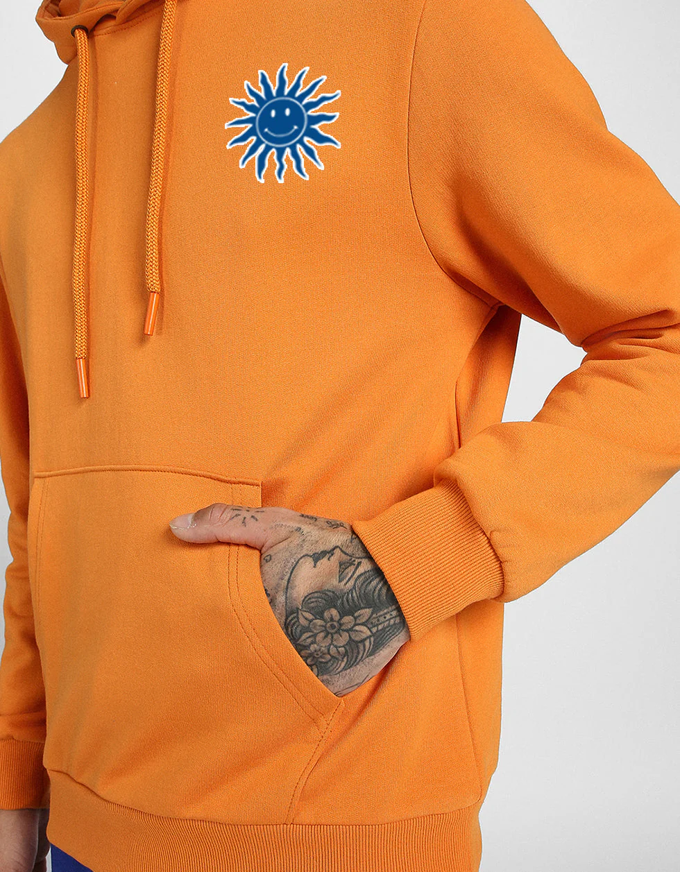 Brandy Bliss: Chic Orange Sun Regular Fit Hoodie - Image 4