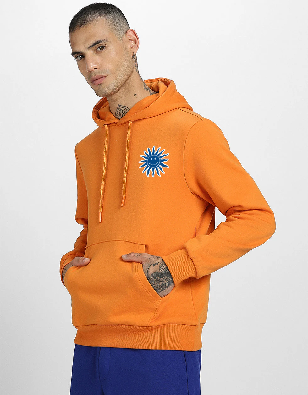 Brandy Bliss: Chic Orange Sun Regular Fit Hoodie - Image 6