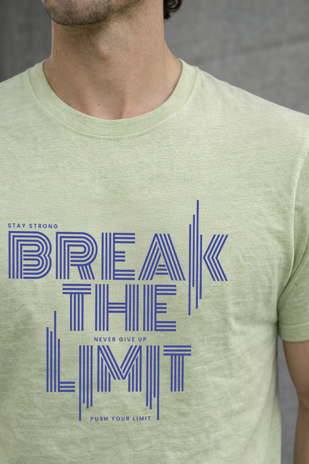 Break The Limit Green Regular Fit Printed T-shirt - Image 2