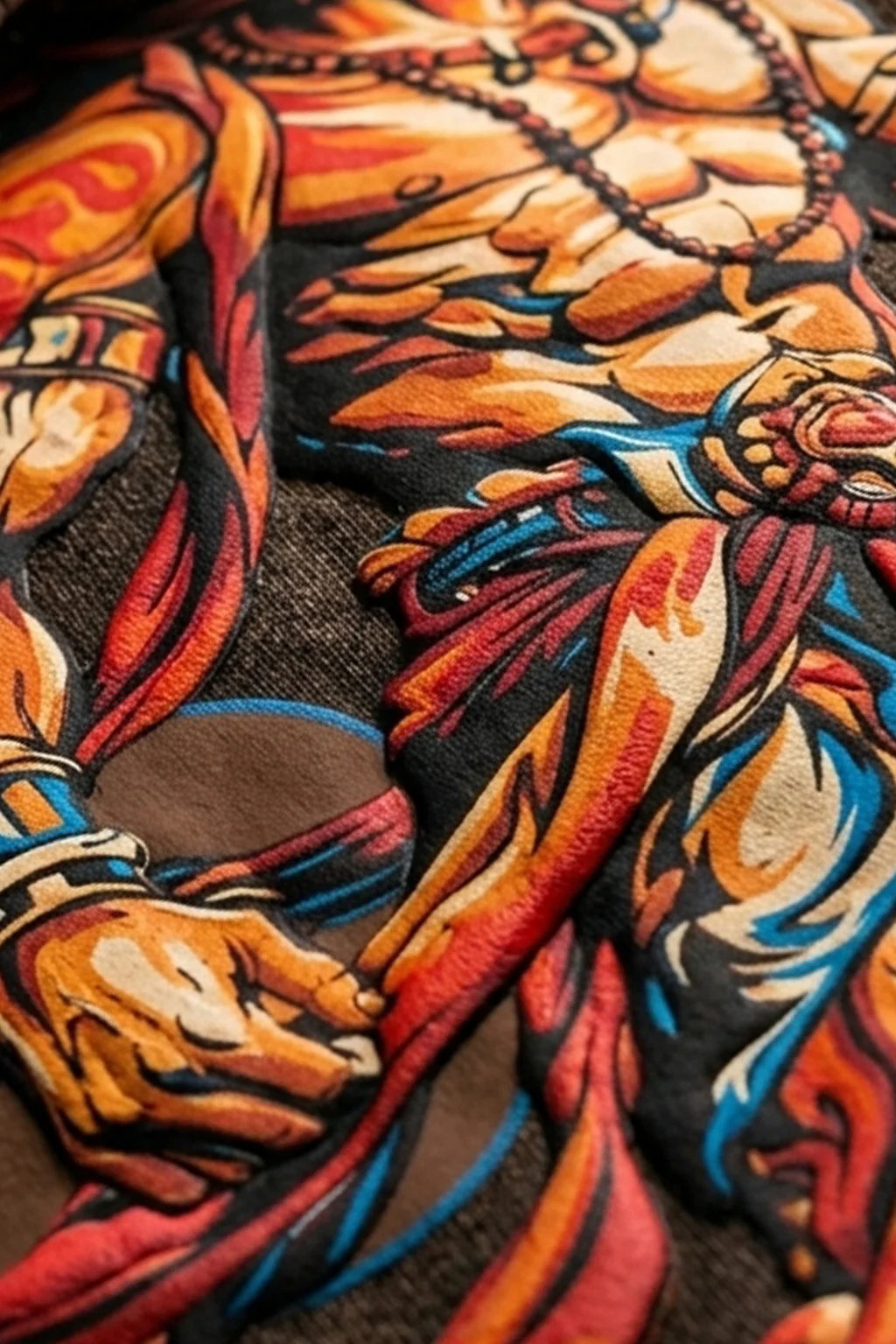 महाबली Brown Acid Washed Puff Printed Exclusive T-shirt Epic Collection - Image 4