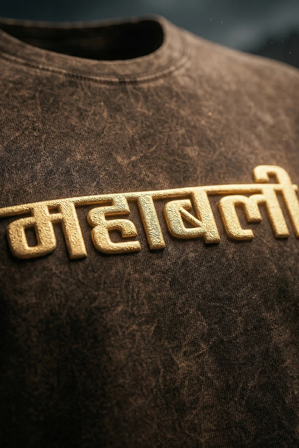 महाबली Brown Acid Washed Puff Printed Exclusive T-shirt Epic Collection - Image 5