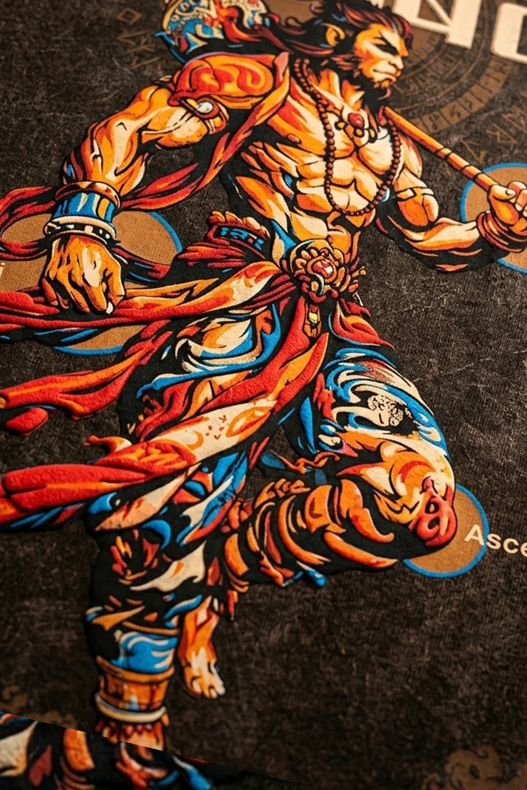 महाबली Brown Acid Washed Puff Printed Exclusive T-shirt Epic Collection - Image 6