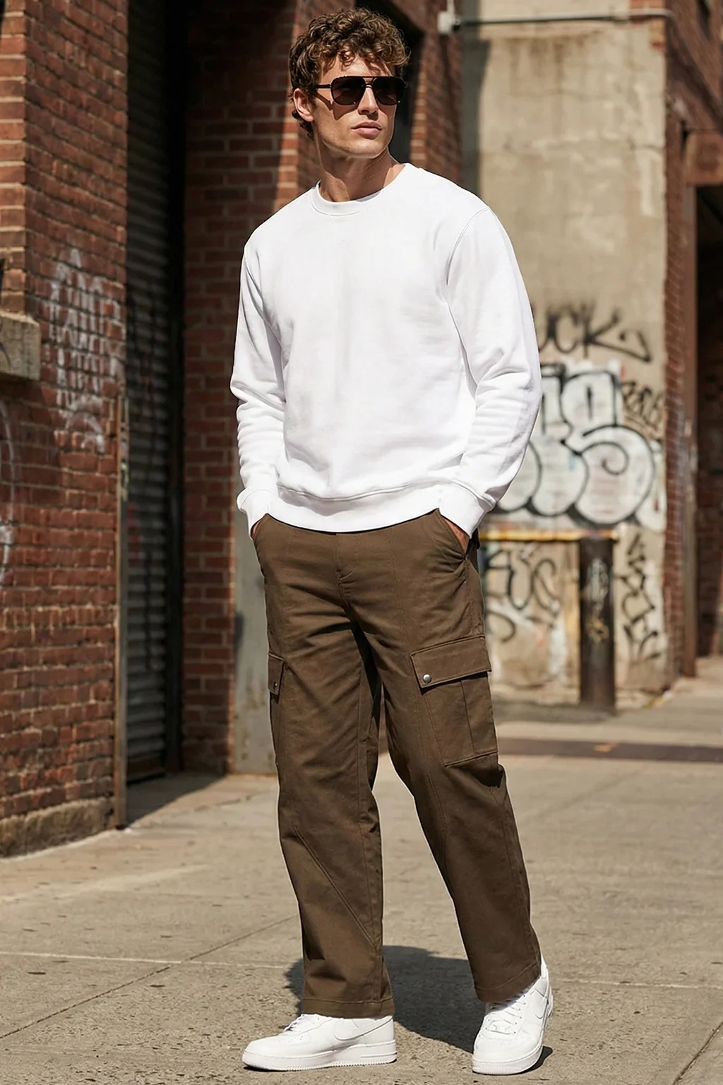 Dark Brown Flap Pocket Woven Exclusive Cargo Pant - Image 4