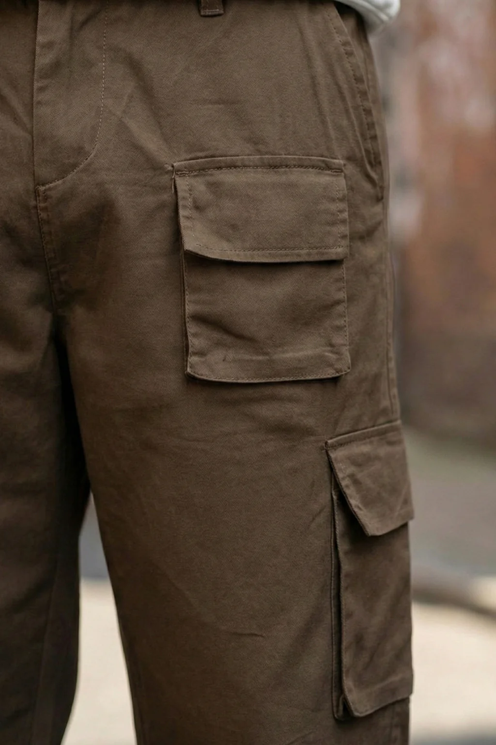 Brown Pure Cotton Baggy Fit 6 Pocket Cargo - Image 3