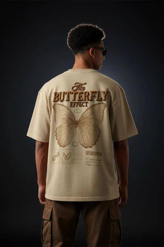 Butterfly Swanwhite Oversized Puff Printed Exclusive T-shirt - Image 3
