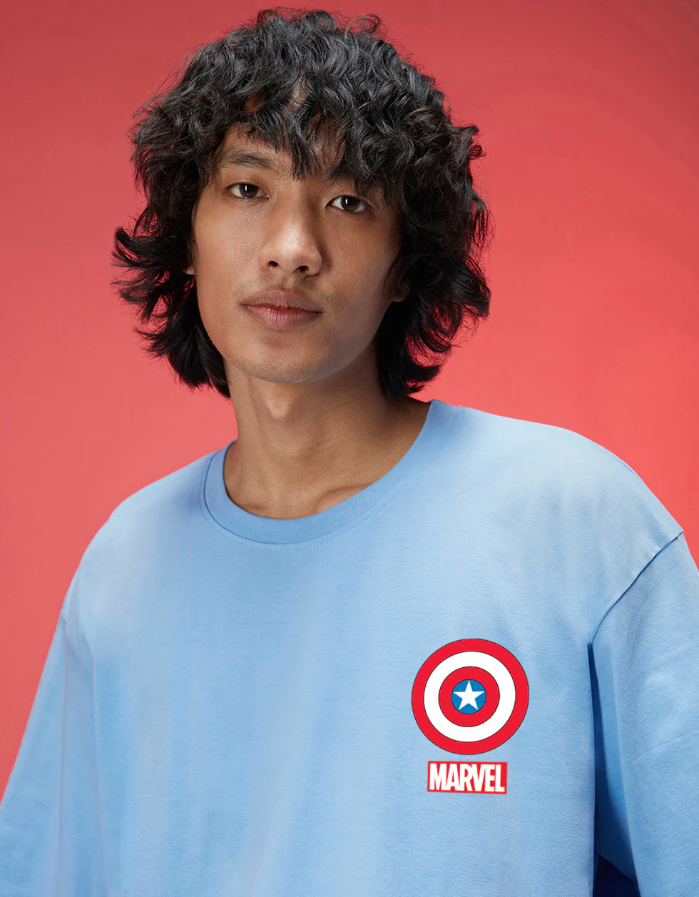 Captain America Marvel Dutch Canal Oversized Graphic Printed T-shirt - Image 3