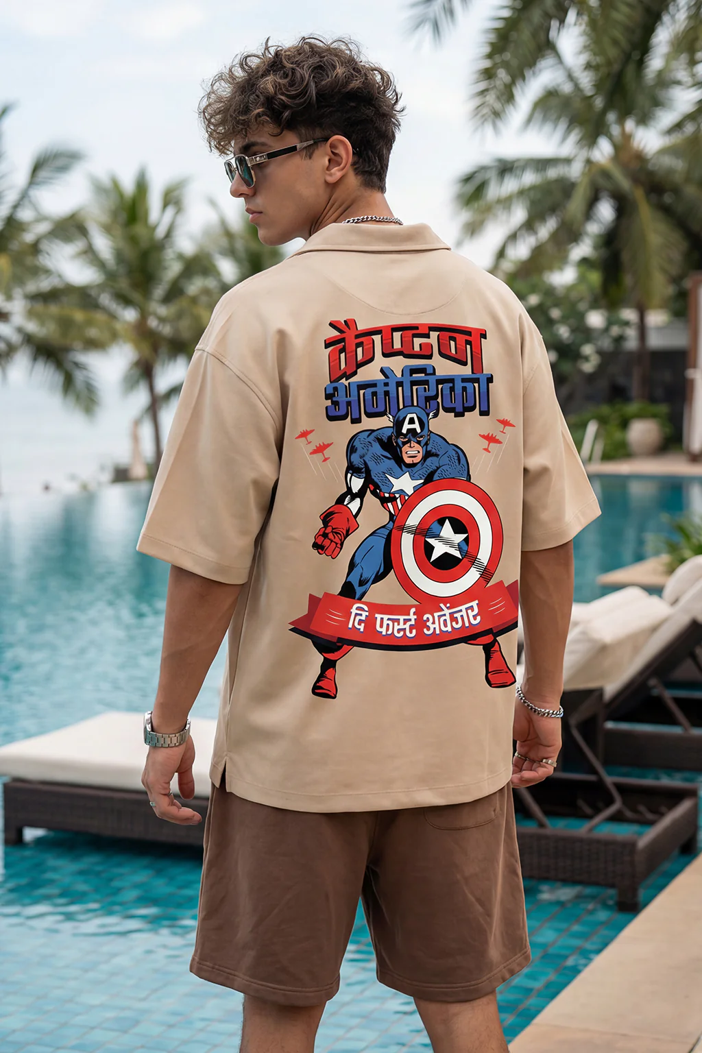 Captain America Swanwhite Oversized Printed Exclusive Shirt - Image 2