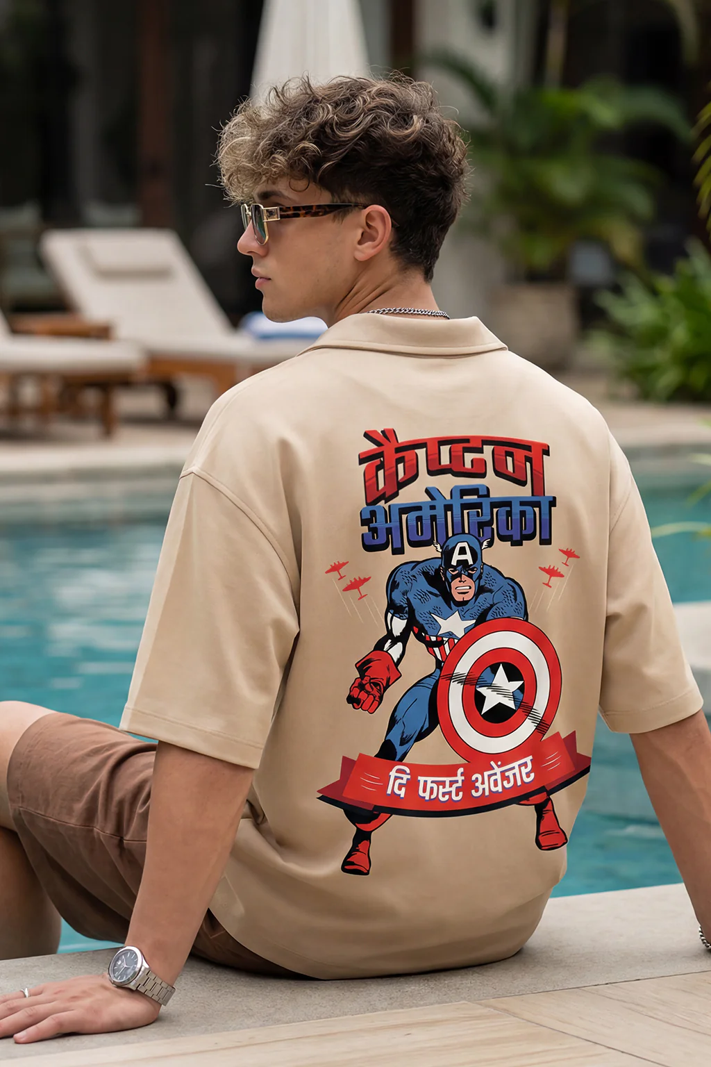 Captain America Swanwhite Oversized Printed Exclusive Shirt - Image 4