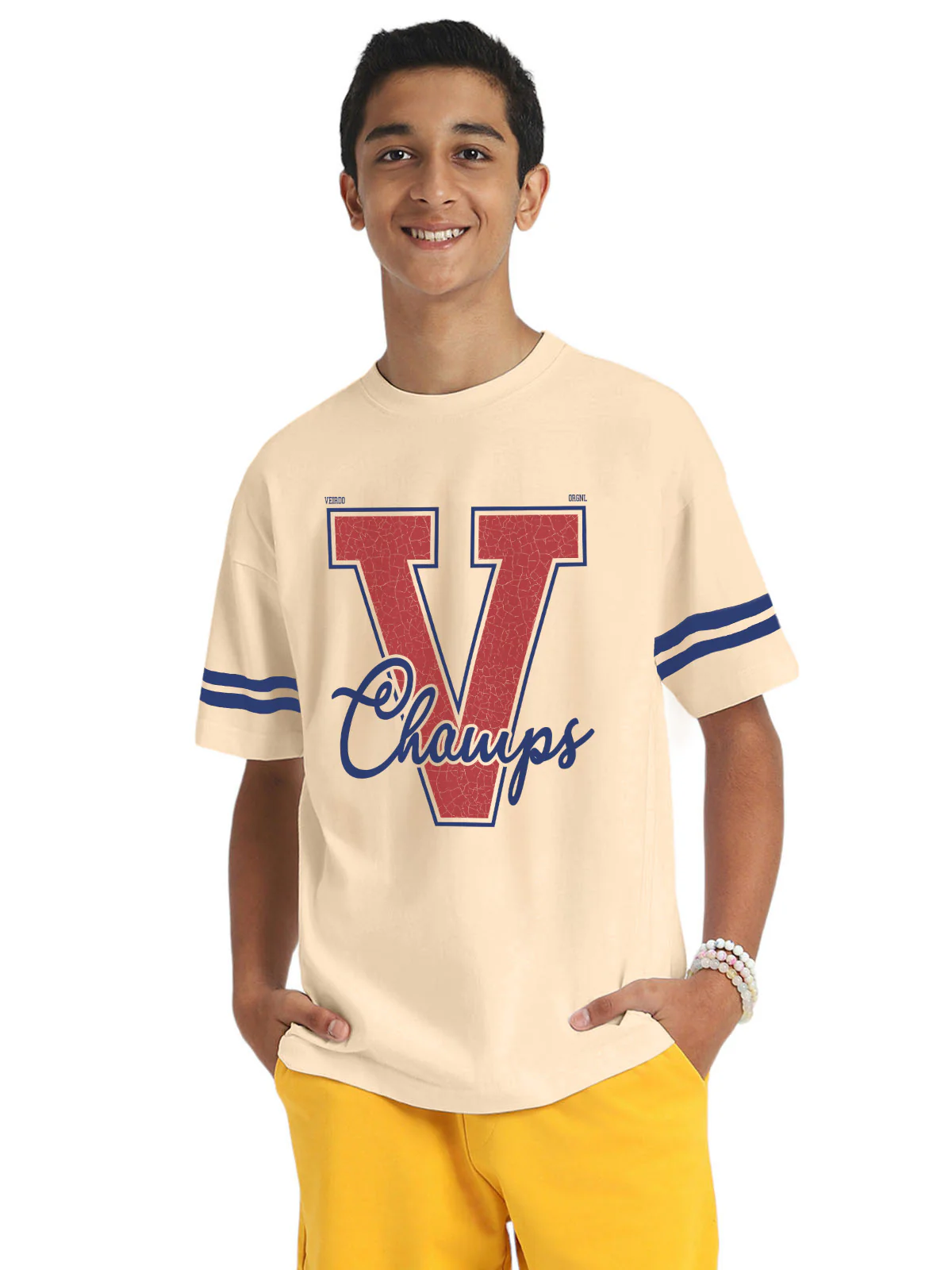 Champs Swanwhite Oversized Graphic Printed Boys T-shirt - Image 2