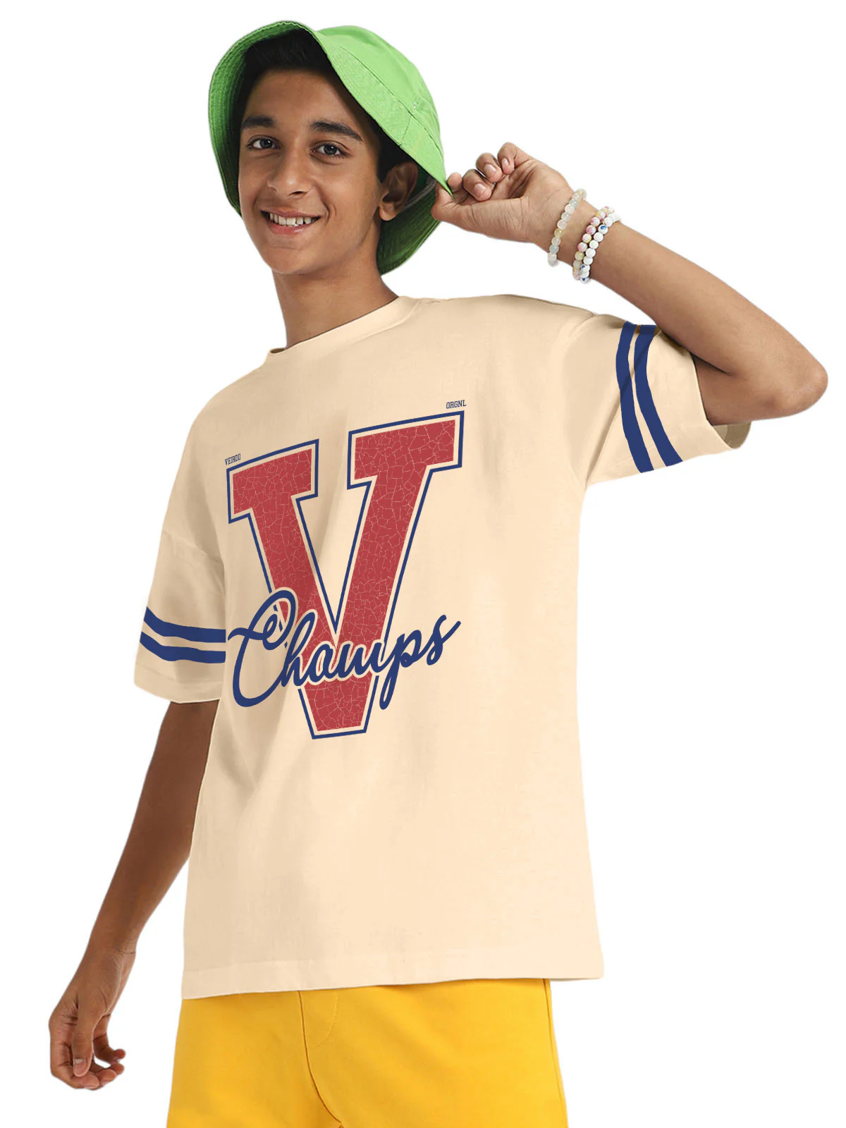 Champs Swanwhite Oversized Graphic Printed Boys T-shirt - Image 5