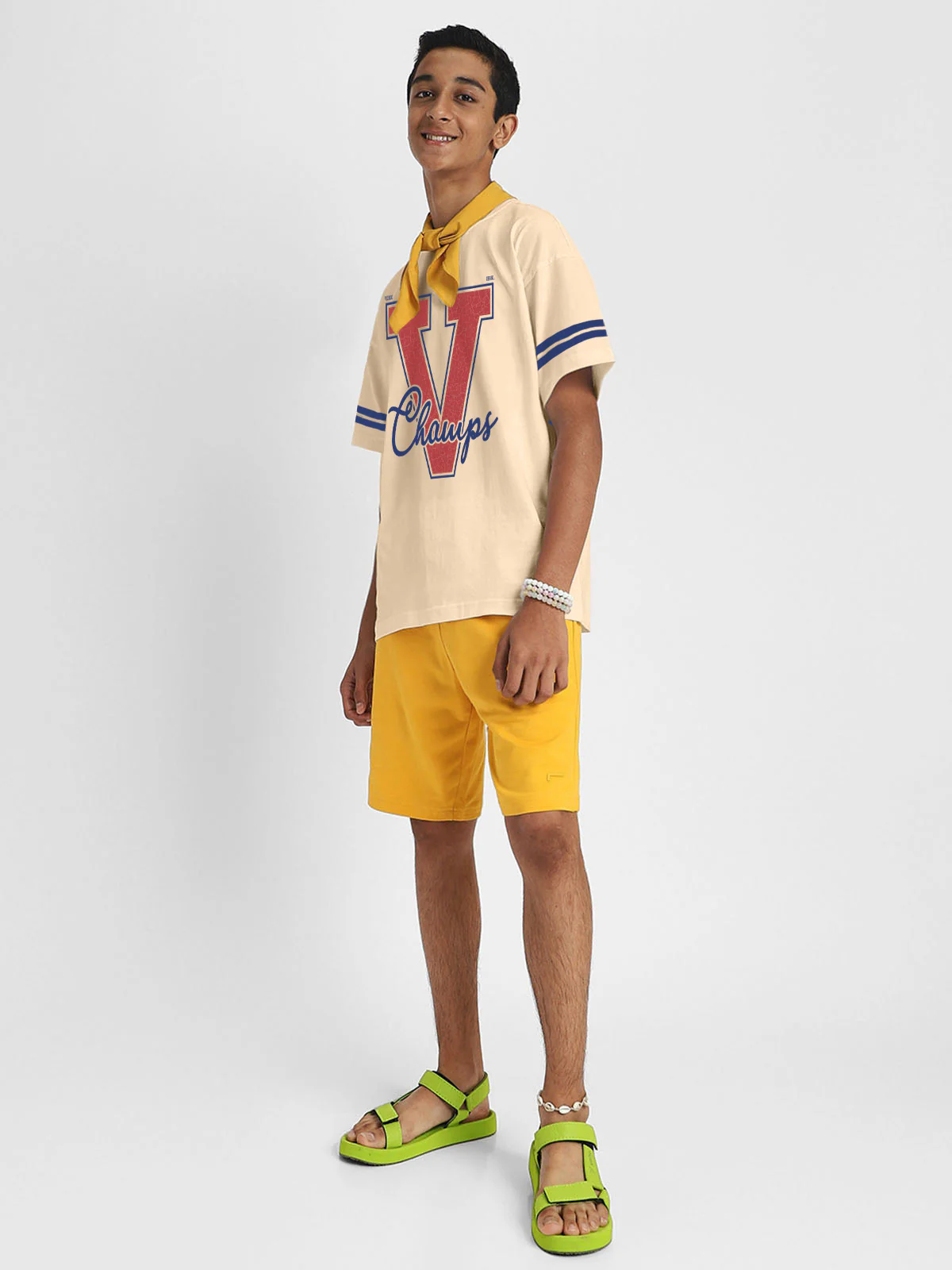 Champs Swanwhite Oversized Graphic Printed Boys T-shirt - Image 6