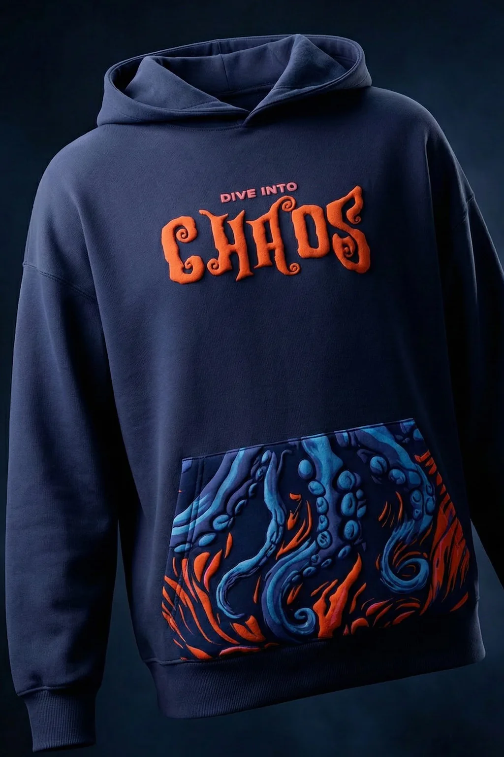 Chaos Future Dusk Oversized Puff Printed Exclusive Hoodie - Image 4