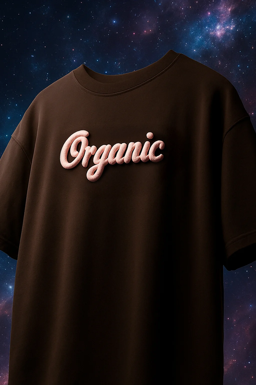 Cherry Brown Oversized Puff Printed Exclusive T-shirt - Image 2