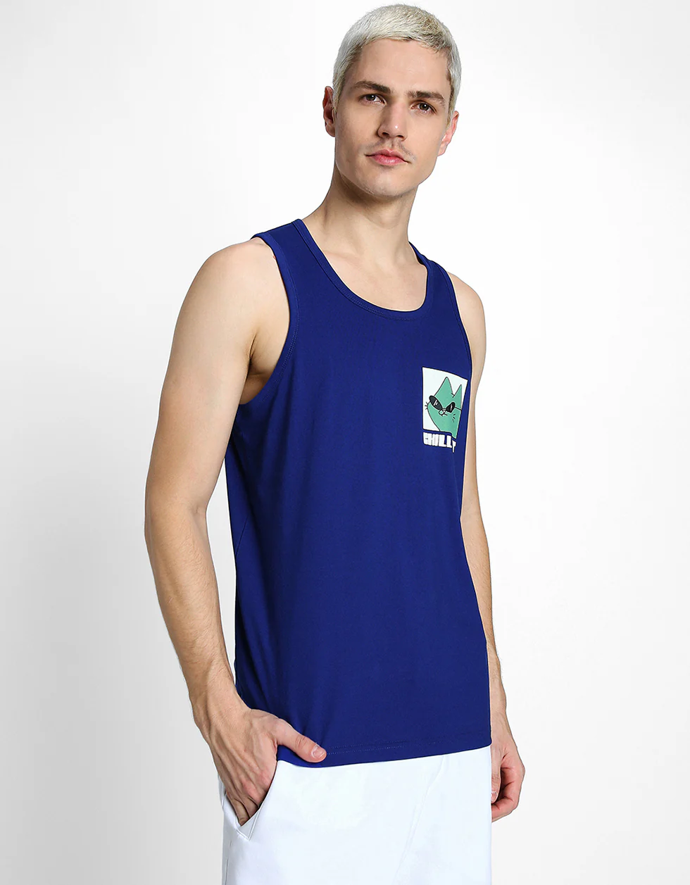 Chillout Blue Gym Vest - Image 4