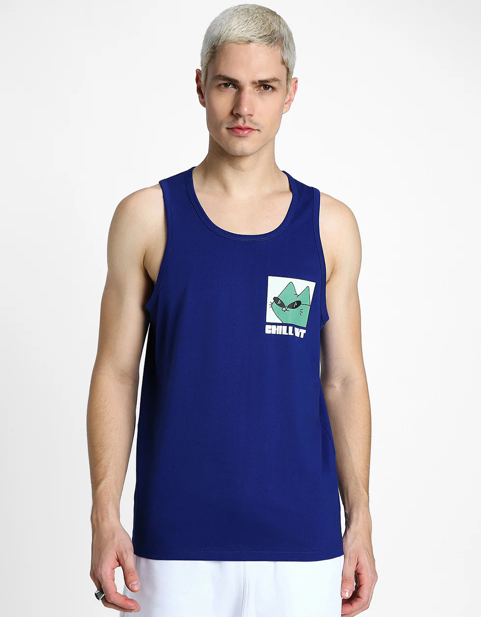 Chillout Blue Gym Vest - Image 5
