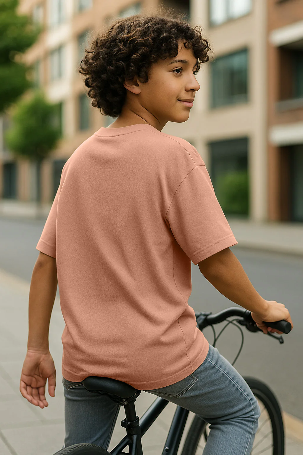 Cork Solid Oversized Boys T-shirt