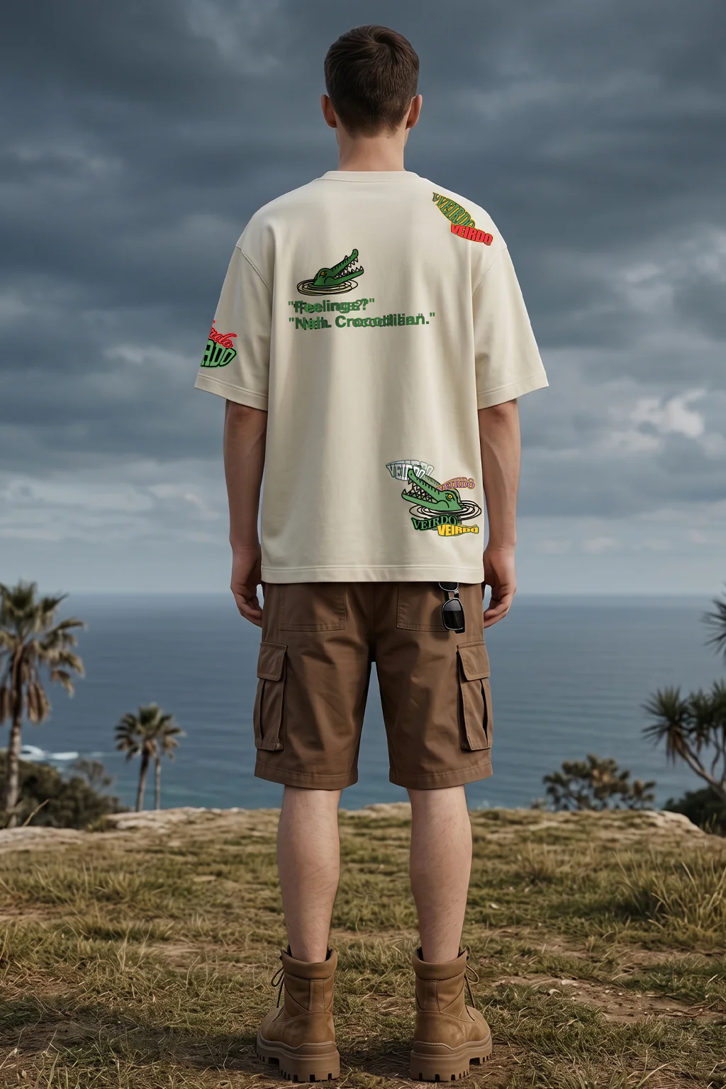 Crocodilian Swanwhite Oversized Printed Exclusive T-shirt - Image 5