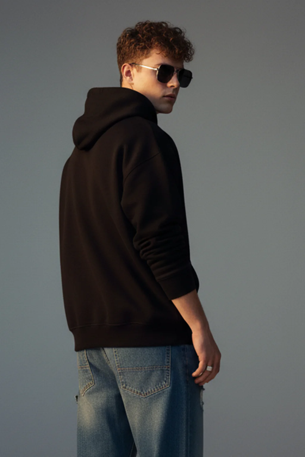Curly Records Black Oversized Printed Hoodie - Image 3
