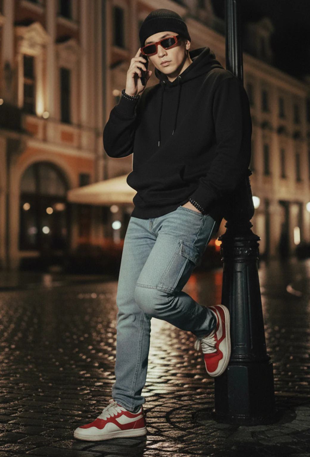 Dark Grey Plain Oversized Fit Hoodie - Image 4