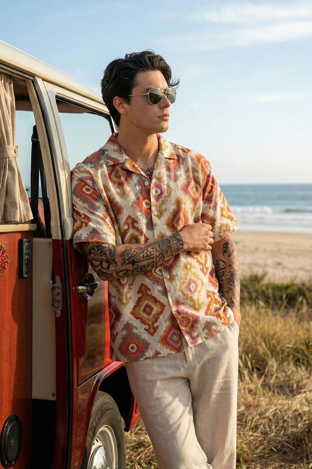 Desert Dusk Swanwhite All Over Print Oversized Exclusive Shirt - Image 2