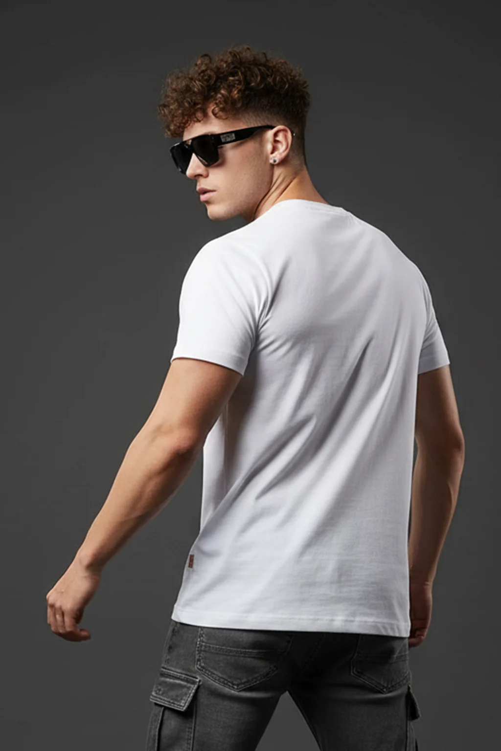 Desire White Regular Fit Printed T-shirt - Image 4